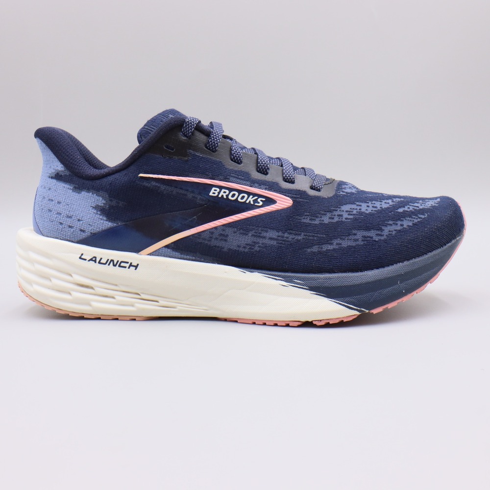 Brooks Launch 11 Womens Size 8.5B Peacoat Blue Peach Running Shoes 1204391B432